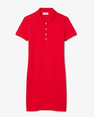 Women's Slim Fit Stretch Mini Piqué Polo Dress