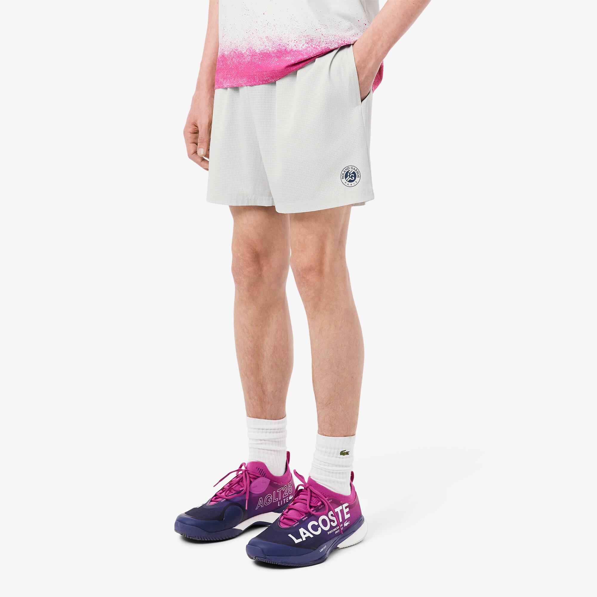hirotasLACOSTE 「ROLAND GARROS」 Men's Roland-Garros Edition Sport Shorts - Shorts & Swim