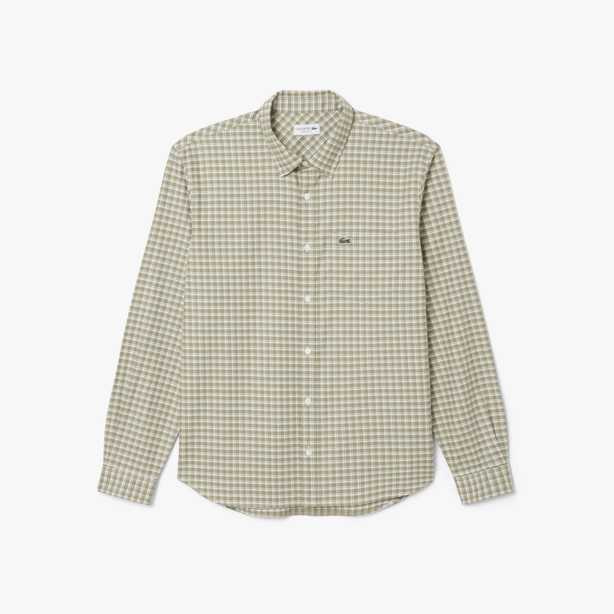 LACOSTE シャツ チェックジャージシャツ メンズ レディース
