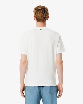Men's Tennis Court Print Cotton T-Shirt
