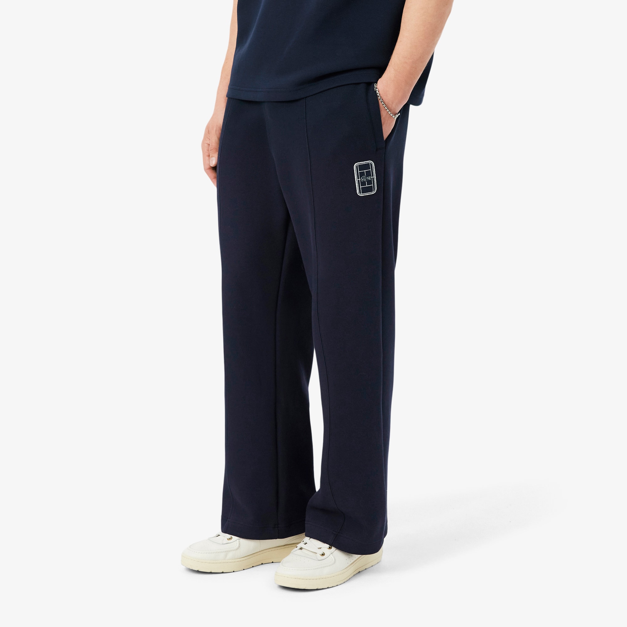 Badge Accent Piqué Sweatpants