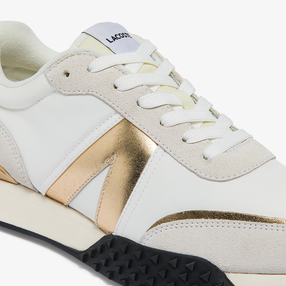 lacoste rose gold sneakers