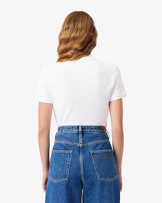 Polo De Mini Piqu&eacute; El&aacute;stico L.12.D De Corte Slim Para Mujer