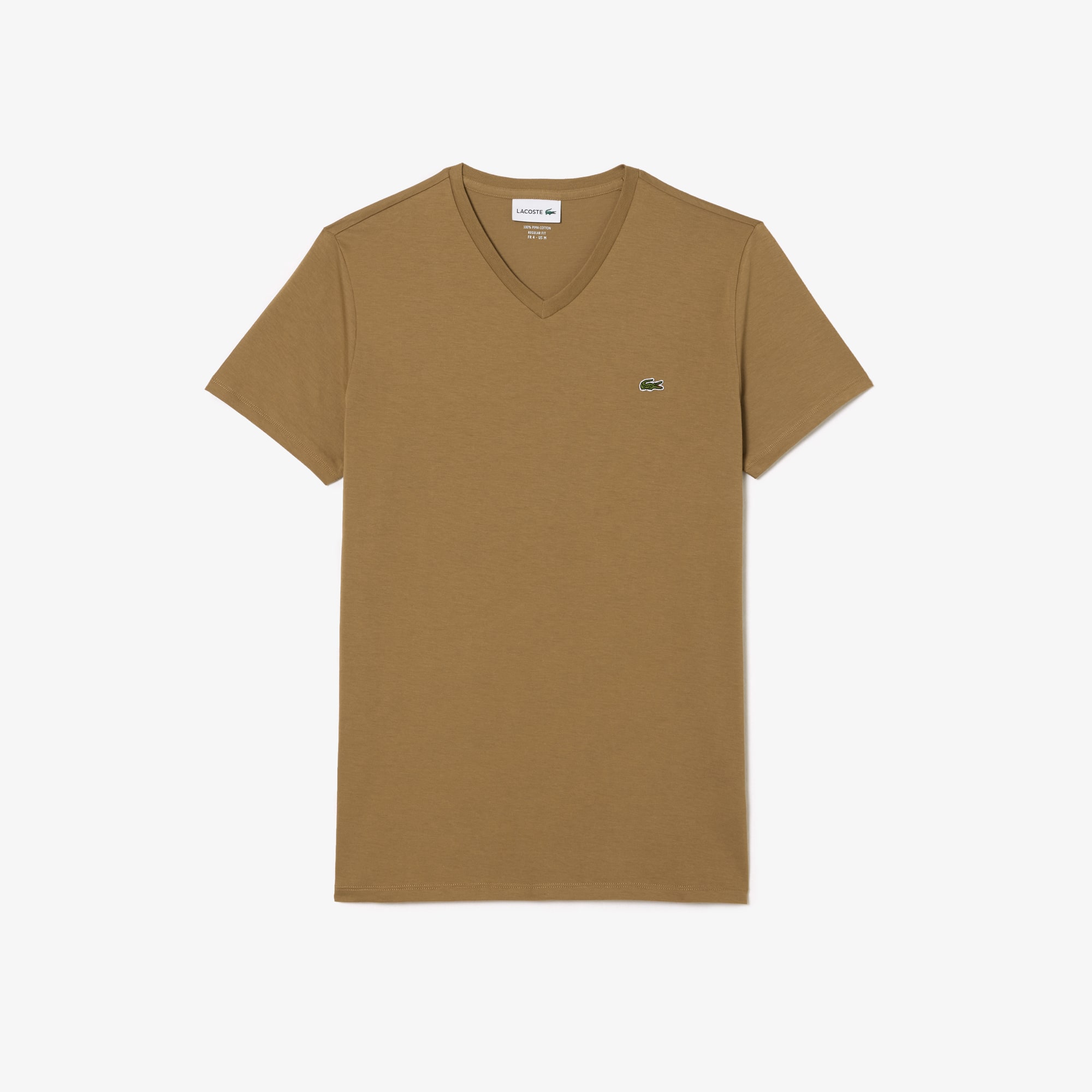 Lacoste｜ (V-Neck Pima Cotton Jersey T-shirt (TH6710-132 Lacoste Mens V-neck Pima Cotton Jersey T-shirt Green TH6710