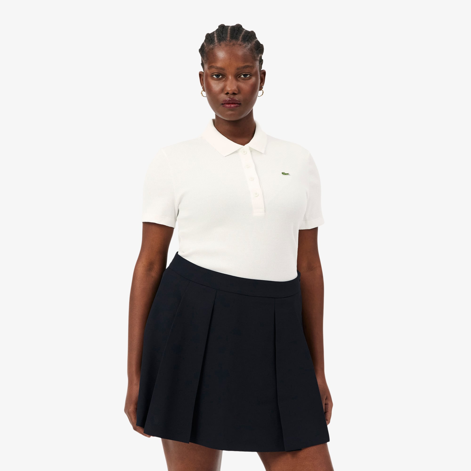 Women's Slim Fit L.12.D Ribbed Cotton Polo