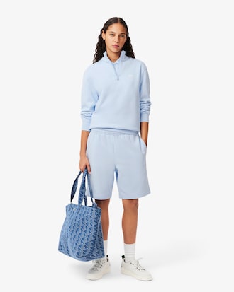 Sweatshirt col montant zippé imprimé