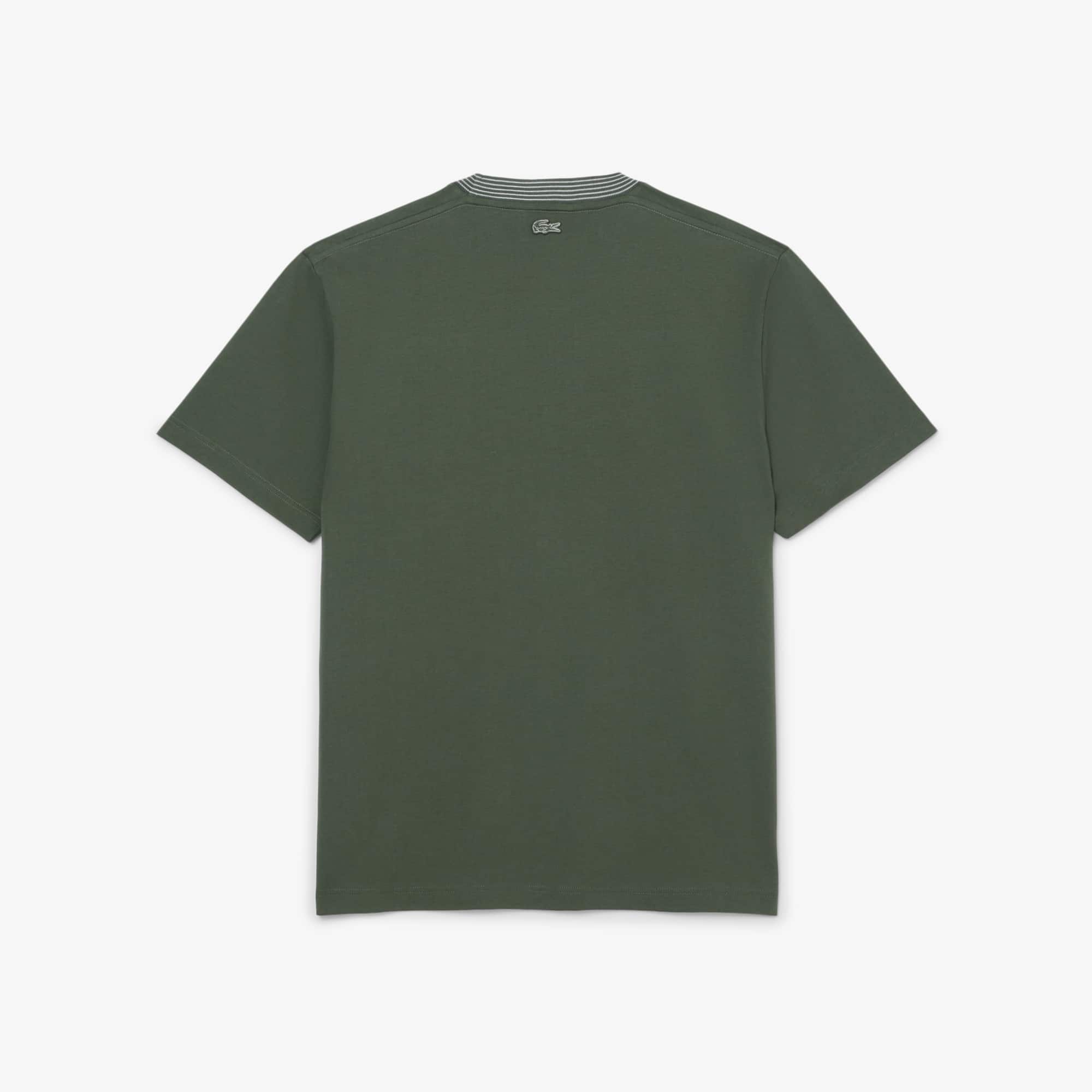 【送料&関税込】Lacoste Green T-shirt In Cotton Jersey Lacoste - Pima Cotton Jersey T-Shirt, V-Neck - Green – Shop