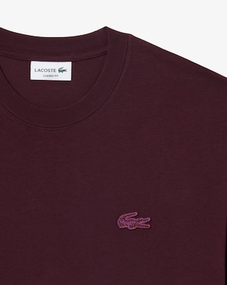 Playera de Tejido Jersey con Cocodrilo Metalizado