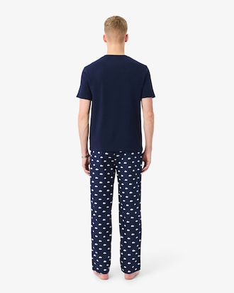 Crocodile Print Cotton Pajama Set