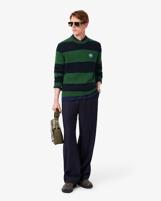 Men's Striped Cotton Jersey Sweater