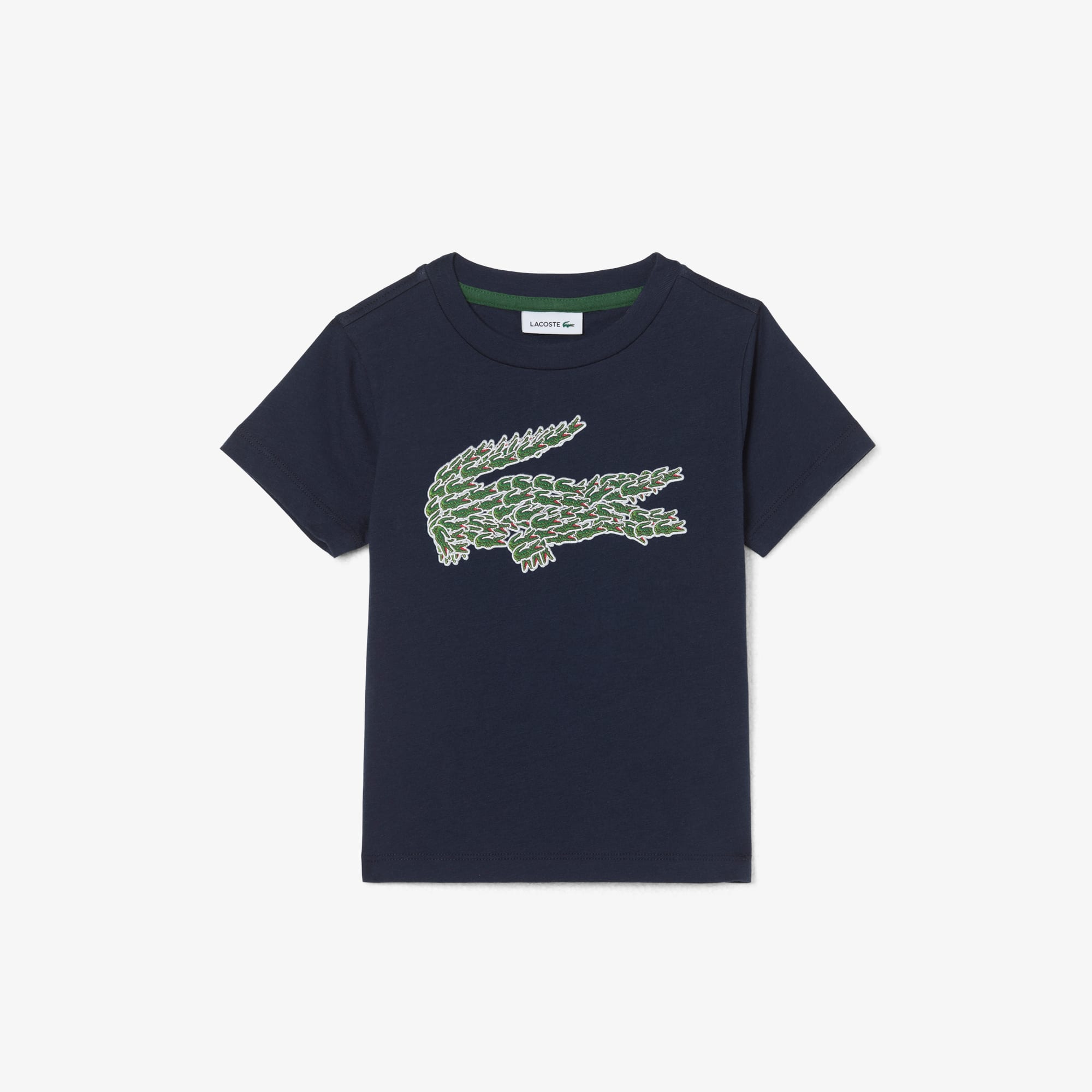 Lacoste Boys' Crocodile Print Cotton T-shirt - 7 Years In Black