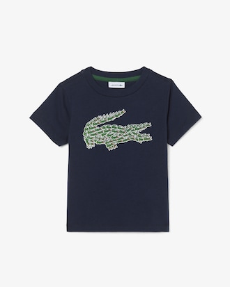 Boys' Crocodile Print Cotton T-Shirt