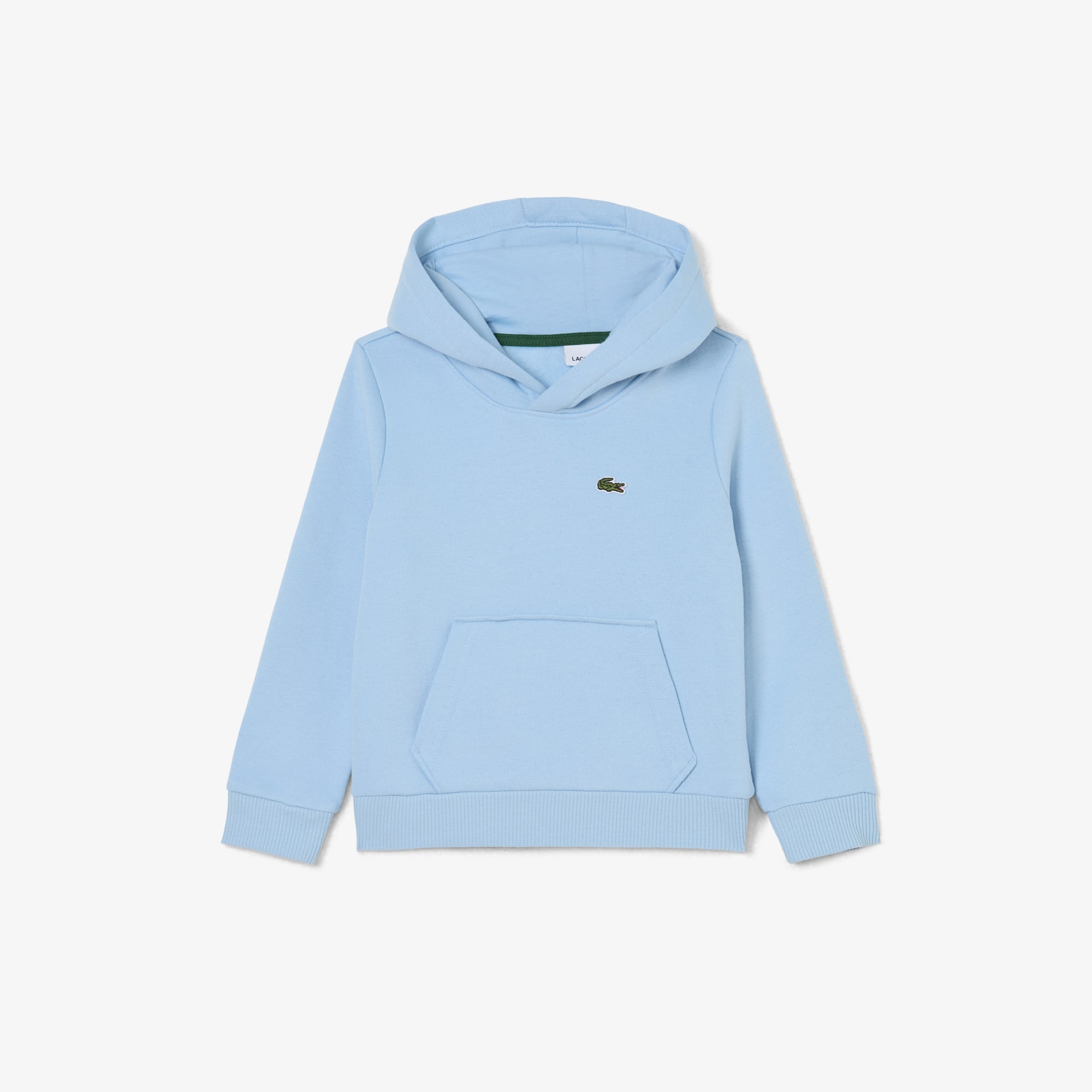 Lacoste Sudadera unisex de fleece con bolsillo tipo canguro Azul