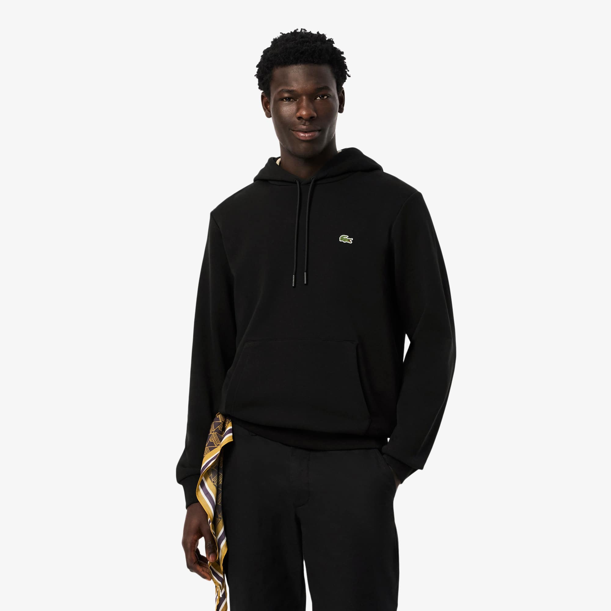 パーカー・フーディ LACOSTE Men Hoodies SH9839 31 Black Men's Cotton Fleece Hoodie - Sweaters & Sweatshirts - New In