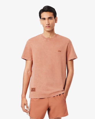 Playera para hombre de punto grueso con efecto lavado