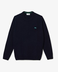 Men's Regular Fit Speckled Print Wool Jersey Sweater