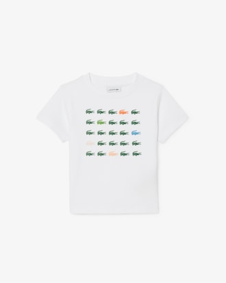 Crocodile Print Cotton T-Shirt