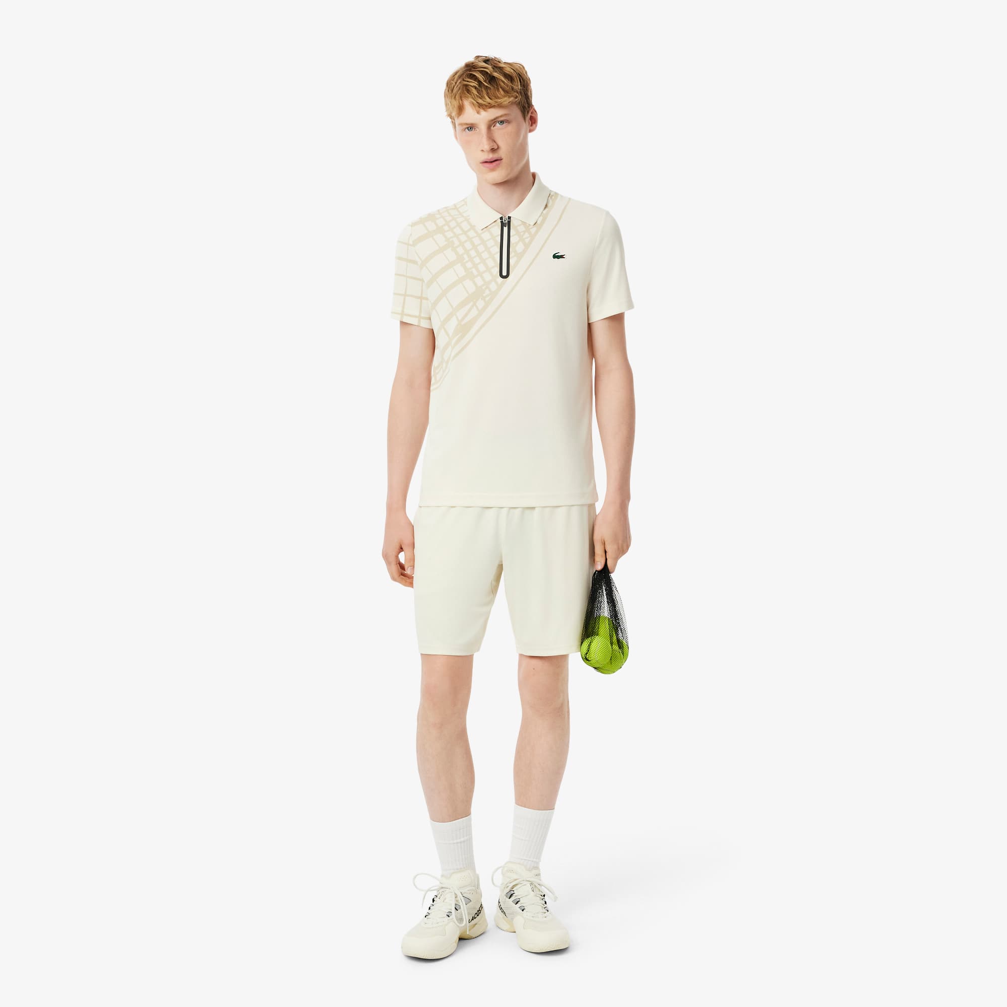 Lacoste Men's Ultra Dry Stretch Tennis Shorts - S - 3 In Neutral