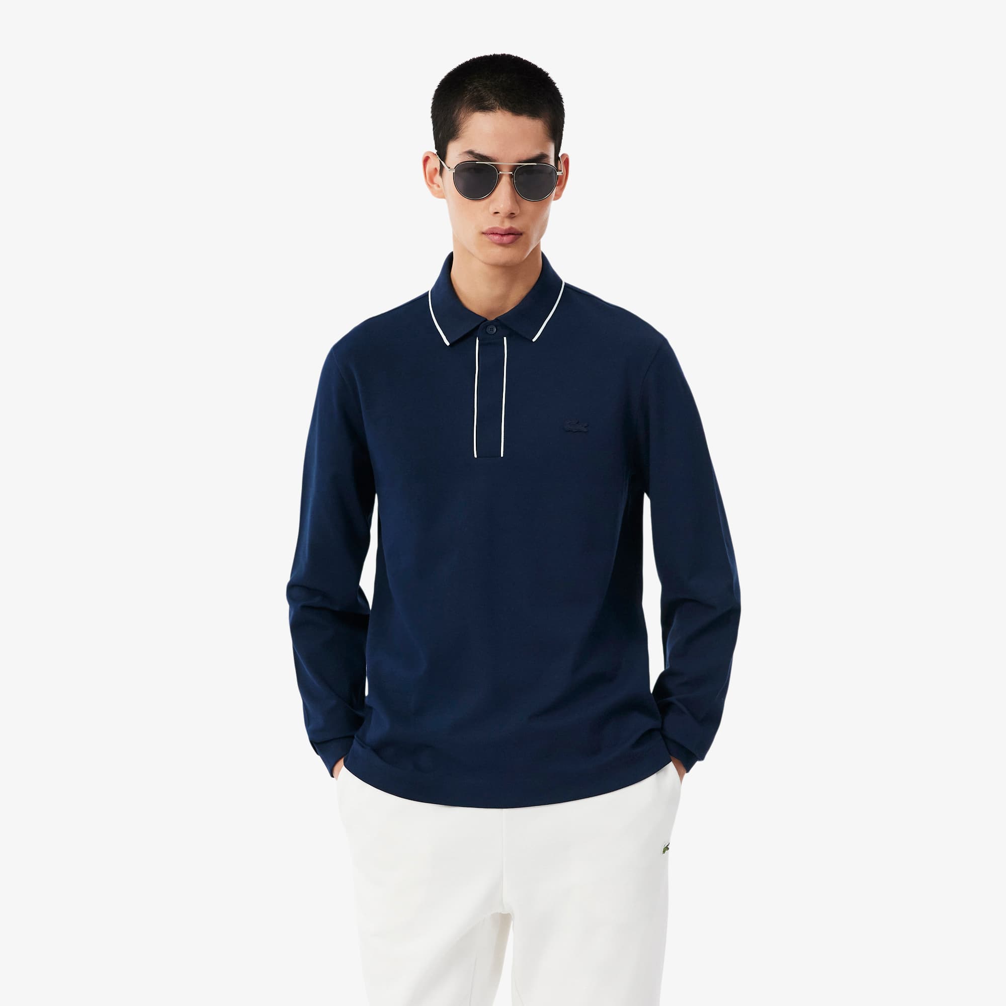 Regular Fit Long Sleeved Paris Polo Shirt