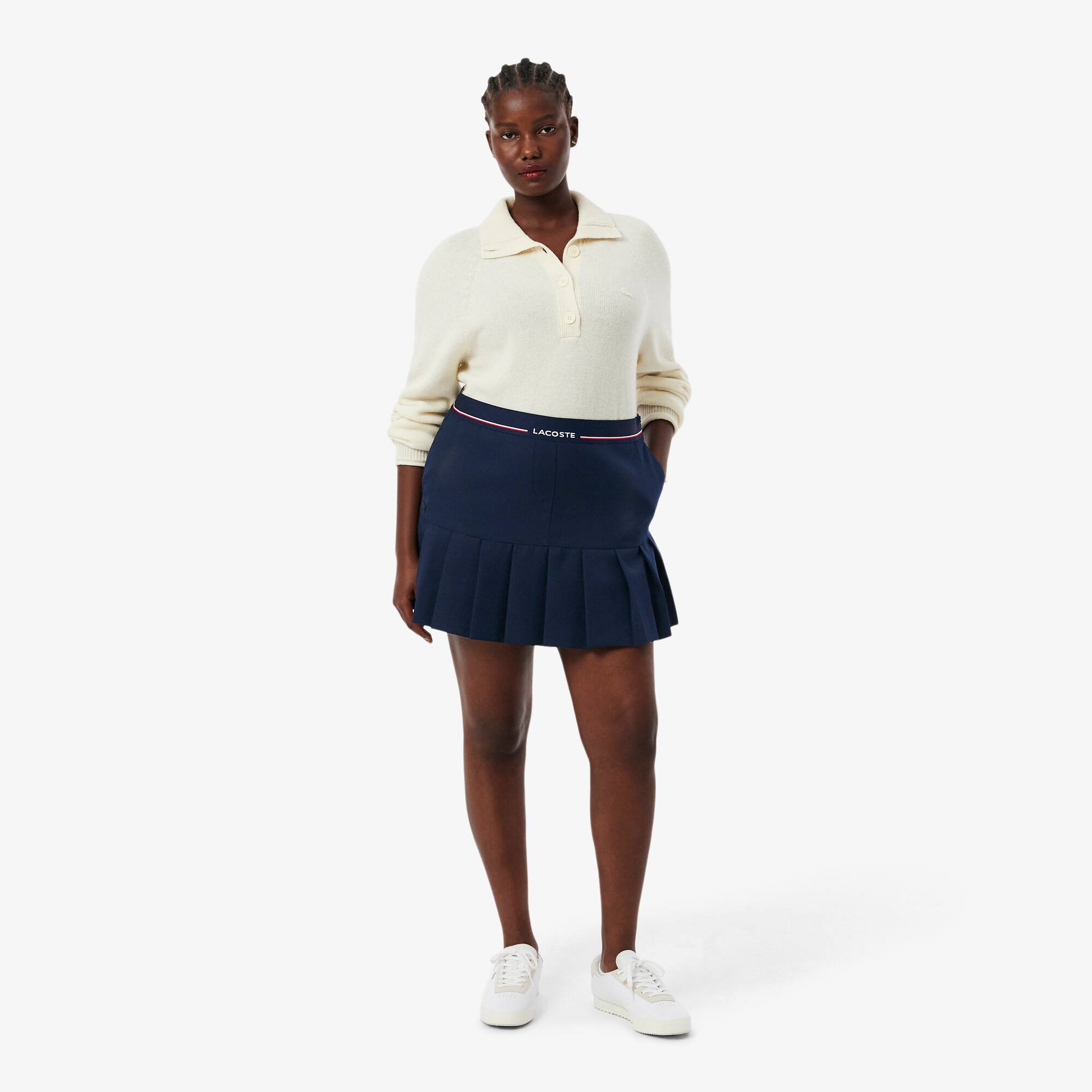 Women's Short Pleated Wool Blend Skirt - Shorts & Skirts - New In