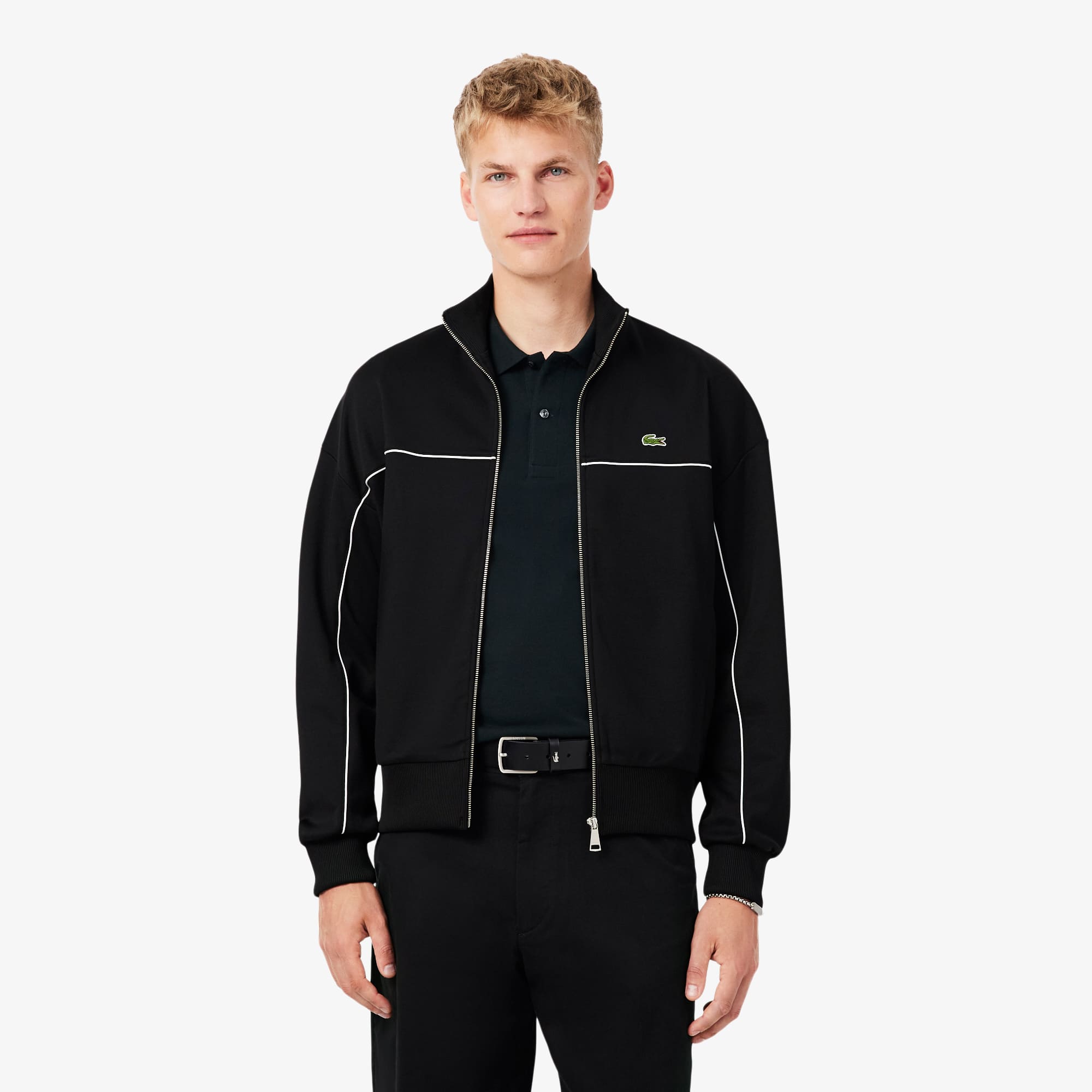 Trim Accent Zipped Sweatshirt