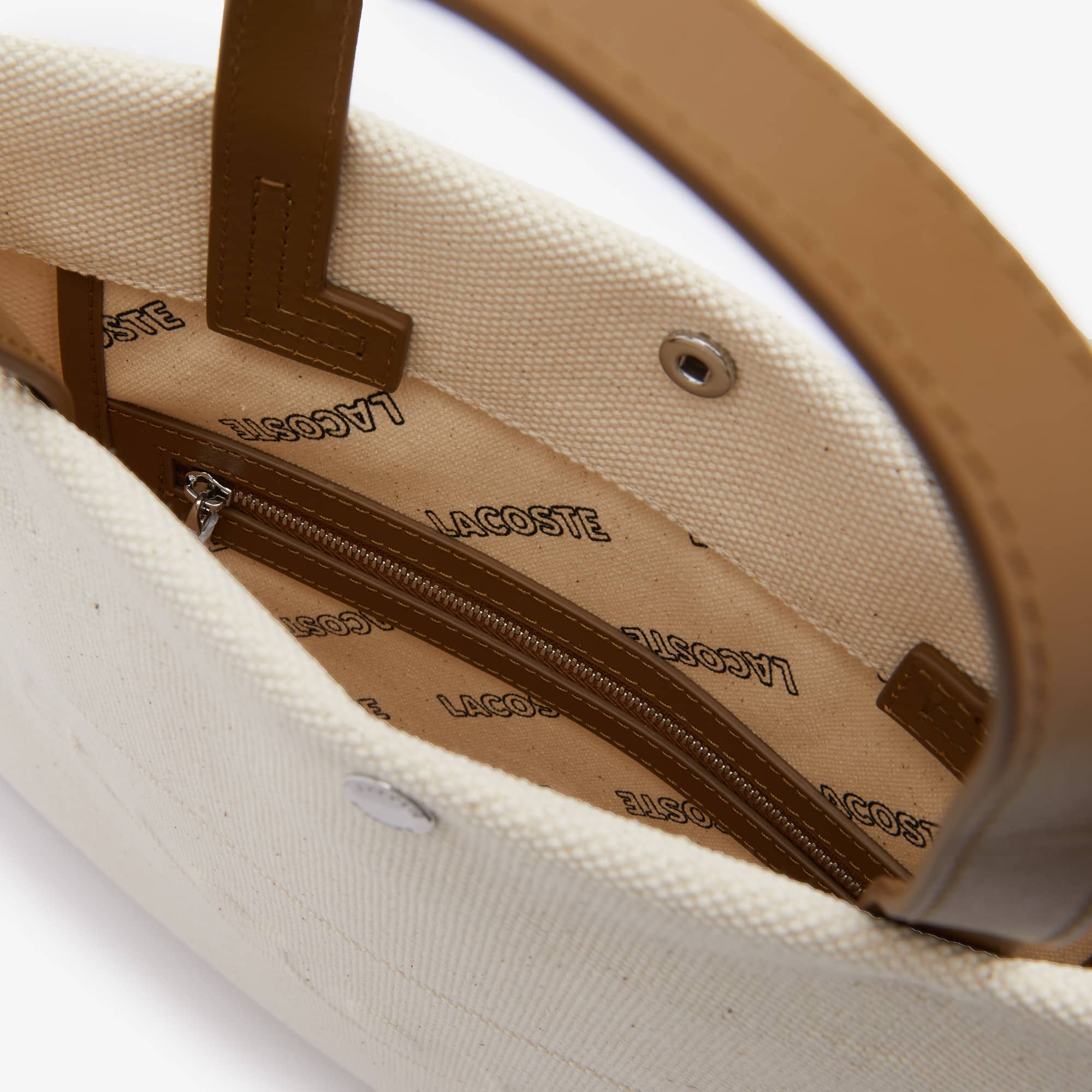 LACOSTE◆ Heritage Canvas Tote Crossbag【 残りわずか】 Women's Heritage Canvas Branded Thick Cotton Tote - Bags