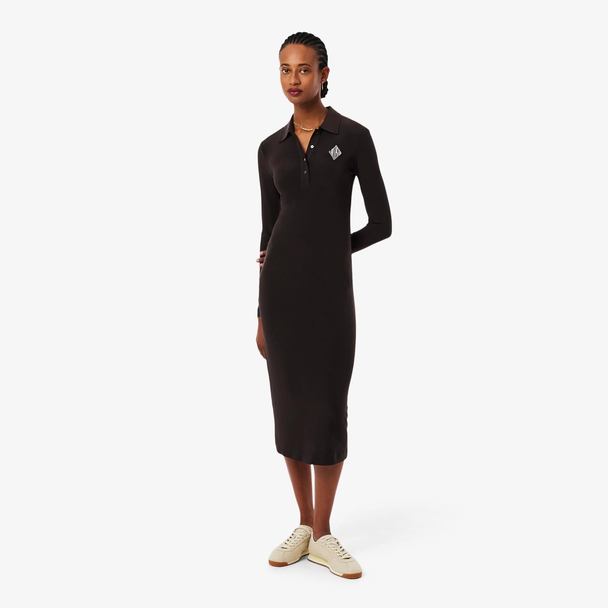 Lacoste Embroidered Badge Slim Fit Polo Dress
