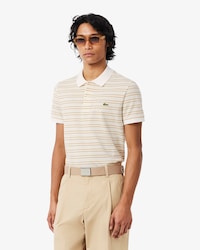Classic Fit Striped Petit Piqu&eacute; Polo