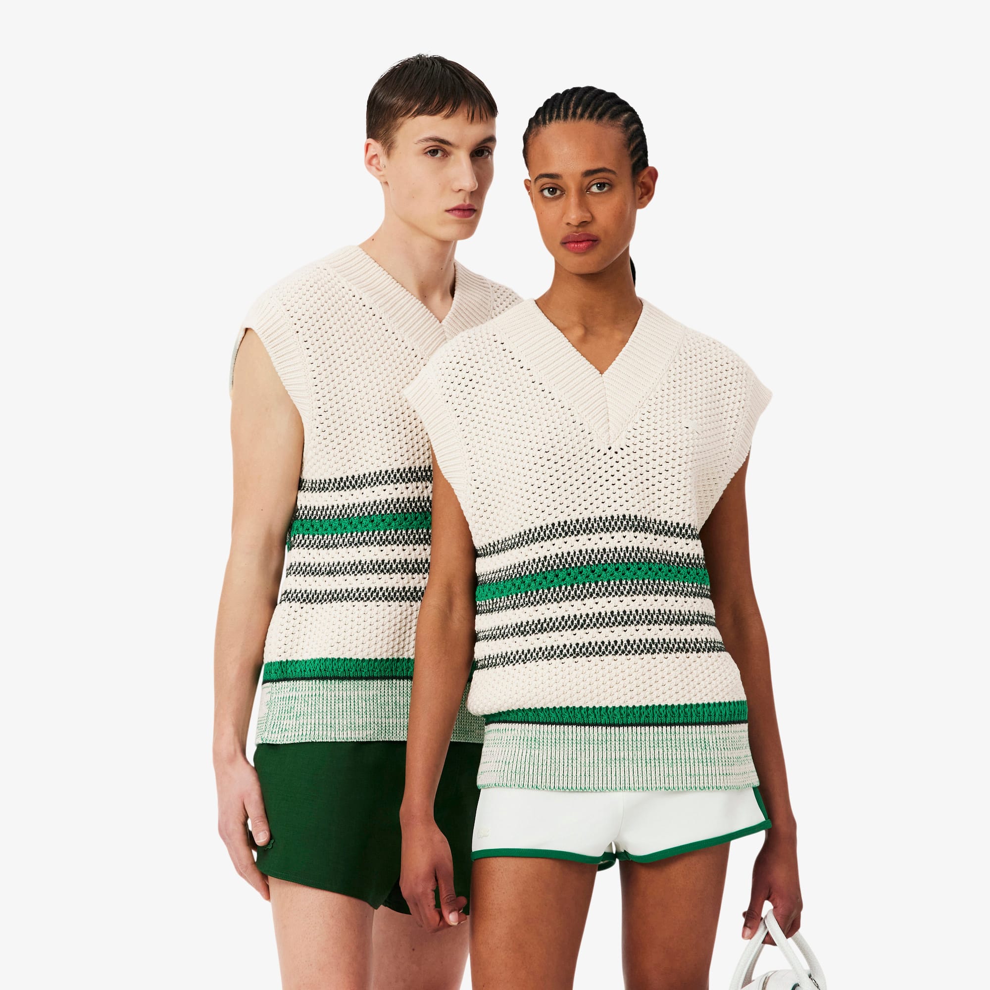 Lacy Striped Piqué Sweater Vest - undefined - New In 2026 | Lacoste