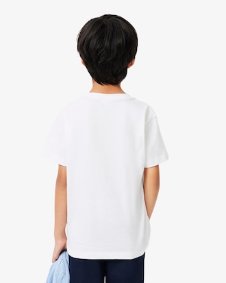 Boys' Monogram Print Cotton T-Shirt