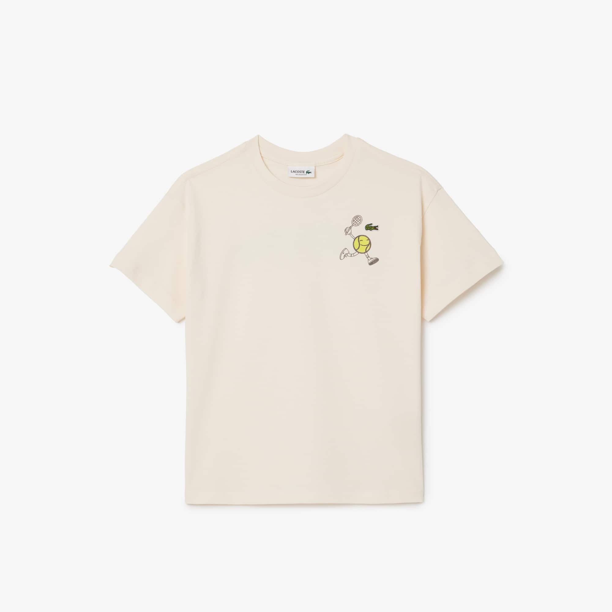 Kids' Tennis Ball Print Cotton T-Shirt - T-Shirts & Tops - New In