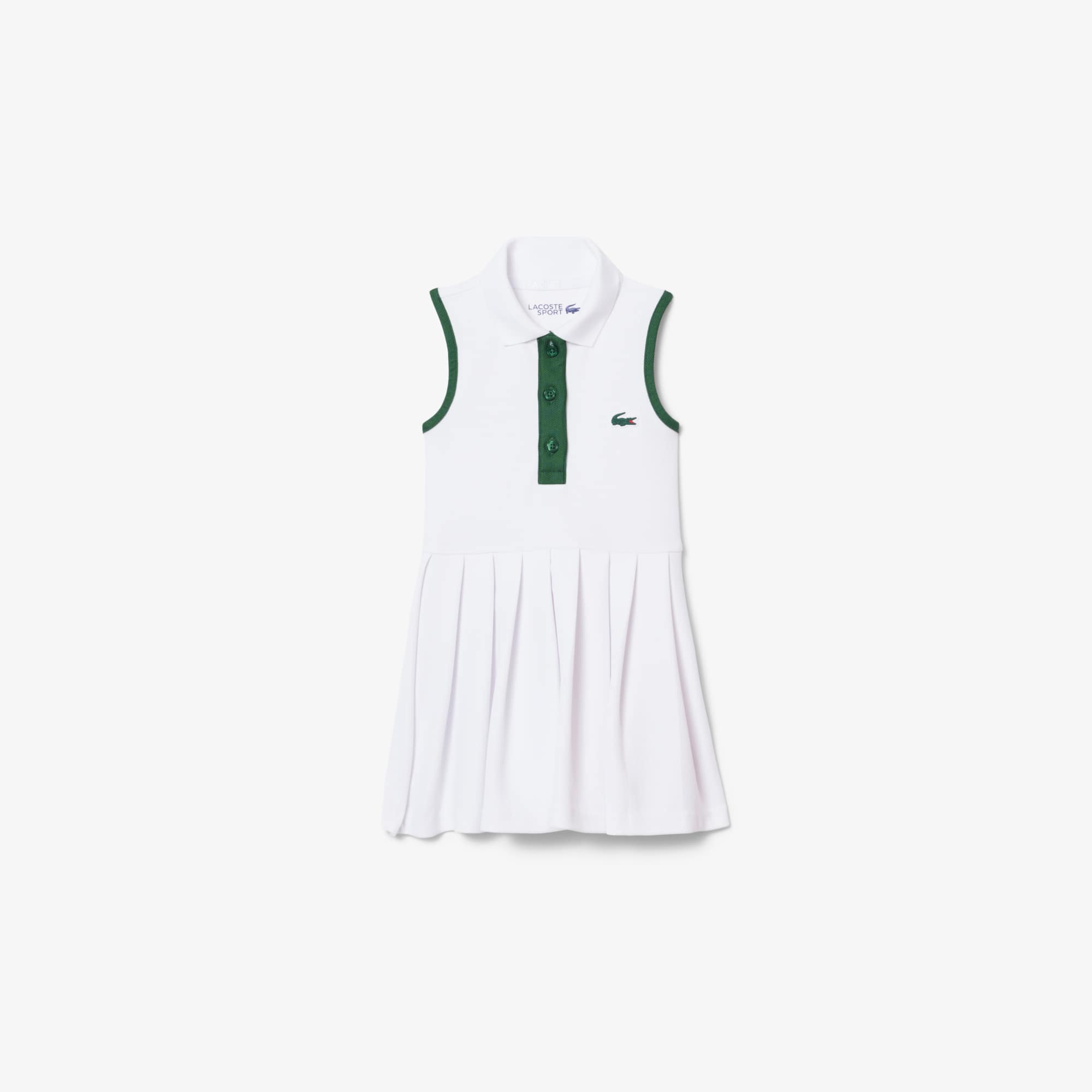 Lacoste Ultra Dry Piqué Sport Dress - 5 Years In White