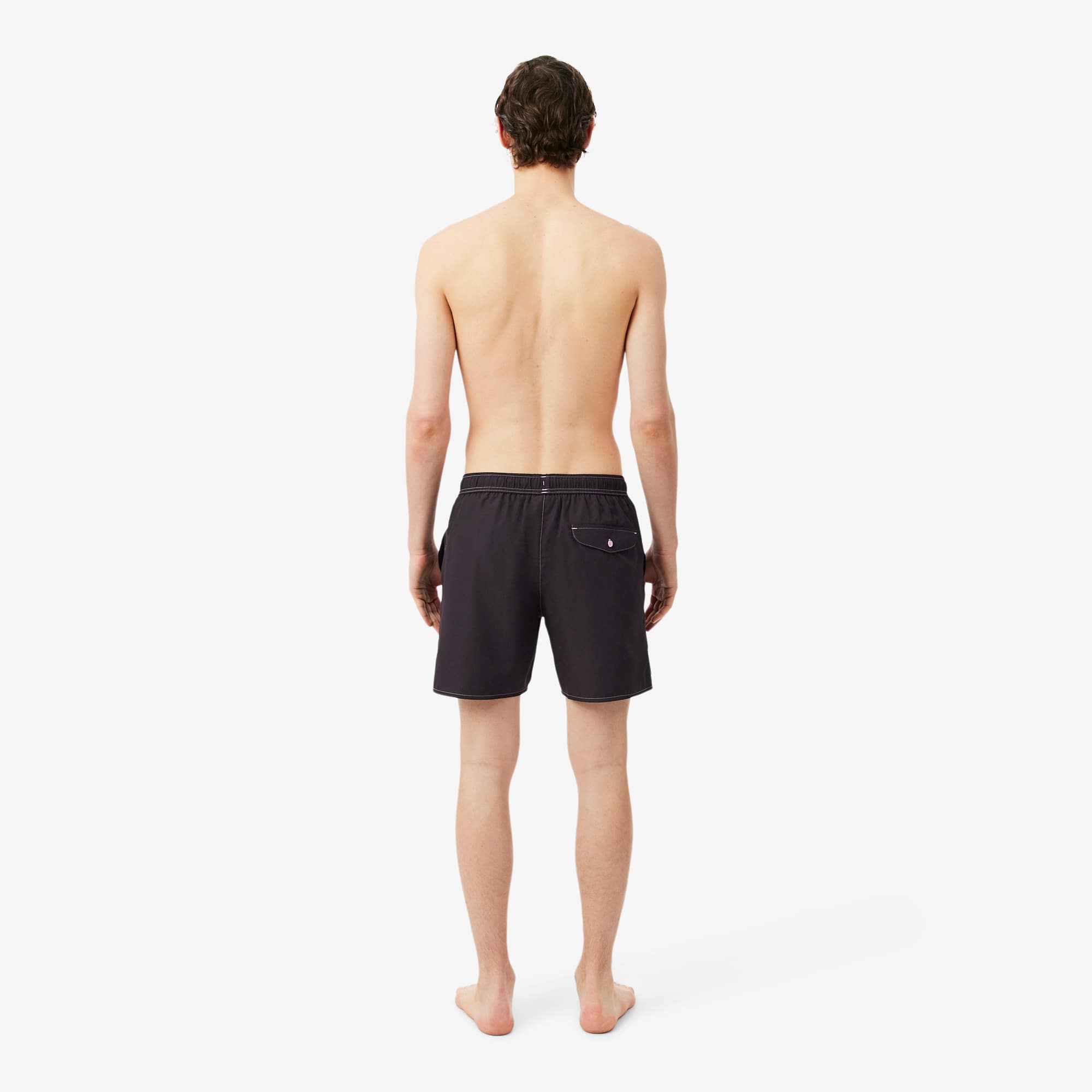 Mid Length Tennis Print Swim Trunks - Recycled Materials - New In