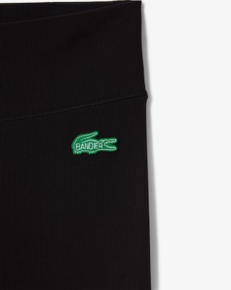 Women's Lacoste x Bandier Ribbed Flare Pants