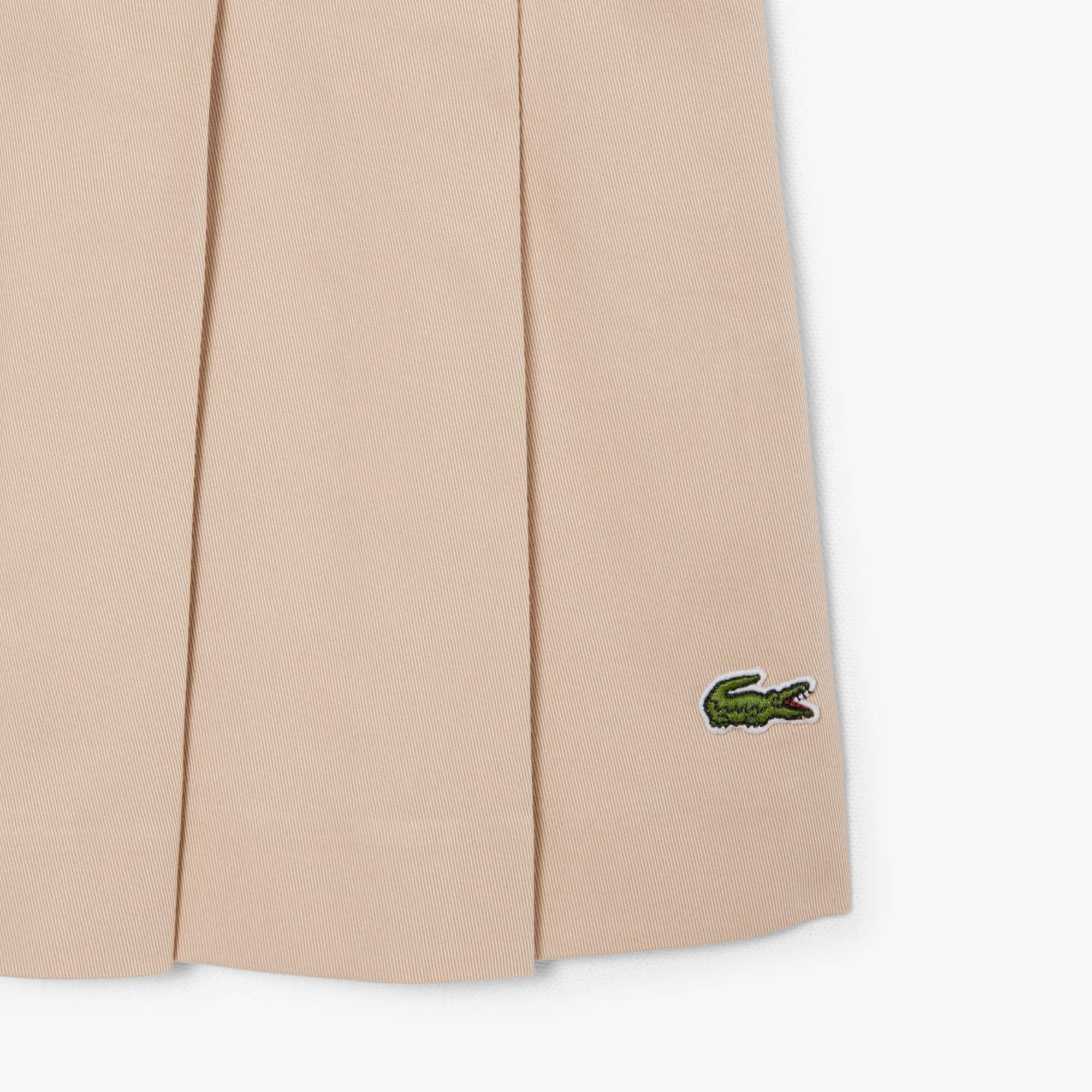 Women's Short Stretch Cotton Pleated Skirt