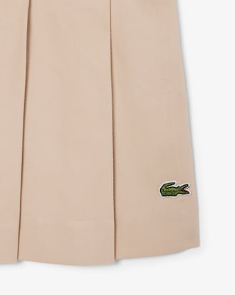 Women's Short Stretch Cotton Pleated Skirt
