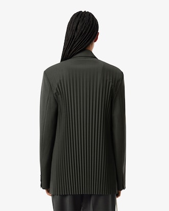 Women's Wool Blend Checked Blazer