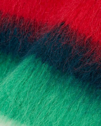Runway Striped Brushed Alpaca Blend Piqu&eacute; Sweater