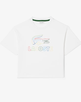 Girls' Oversized Print Cotton T-Shirt   