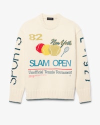Runway Intarsia Embroidered Motif Sweater