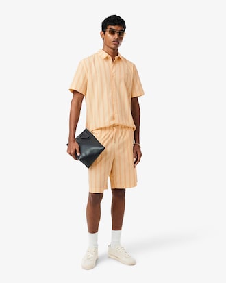 Striped Cotton Poplin Shorts