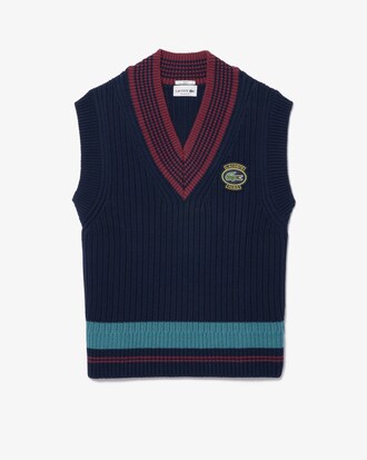 Su&eacute;ter de tenis de algod&oacute;n pesado con detalle de insignia