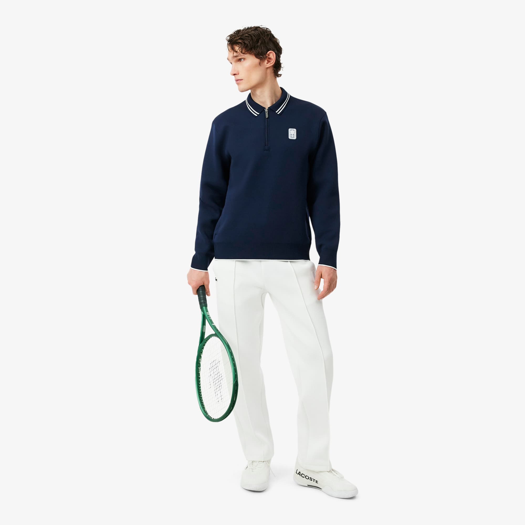Tennis Heritage Polo Collar Zipped Sweatshirt - Sweaters