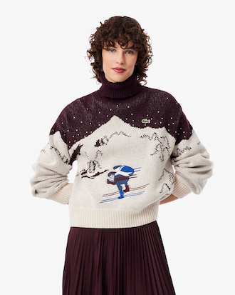 Archive Edition Jacquard Roll Neck Striped Sweater
