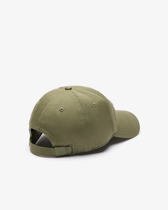 Unisex Crocodile Badge Cotton Twill Cap