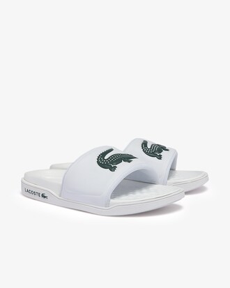 Women's Croco Dualiste Logo Strap Slides