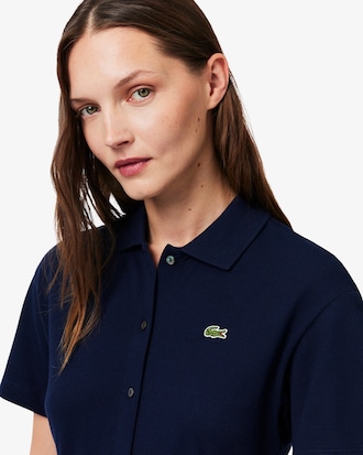 Women's Flared Mini-Piqu&eacute; Polo Dress