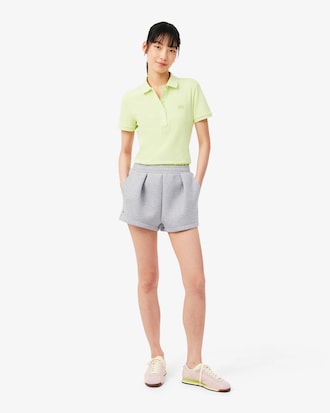 Pleated Cotton Shorts