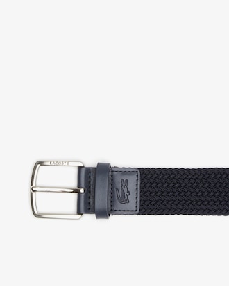 Men's Engraved Buckle Stretch Knitted Belt