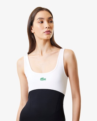 Women's Lacoste x Bandier All Motion Coloblock 6" Bodysuit